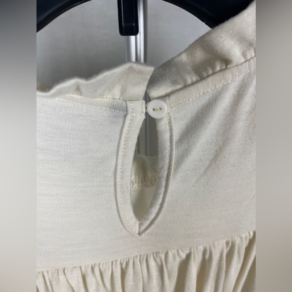 Vero Moda Tan LONG SLEEVE SMOCKED HIGH COLLAR DRESS Size Small NWT - Picture 6 of 8